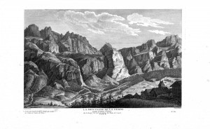 Montagne de la Gemmi vers 1780. Copyright Viaticalpes BCUL